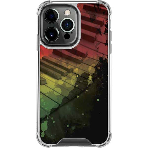 Rasta Color Keys iPhone 16 Pro Clear Case